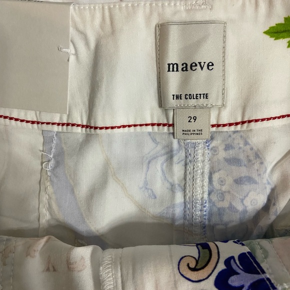 Anthropologie Maeve Colette Porcelain Print Pants NWT Size 29 - Picture 3 of 5